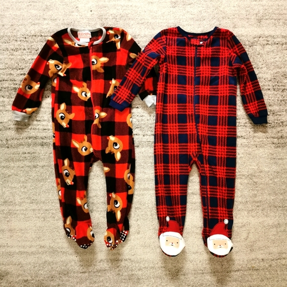 NWOT fleece Holiday onesies - Picture 1 of 2